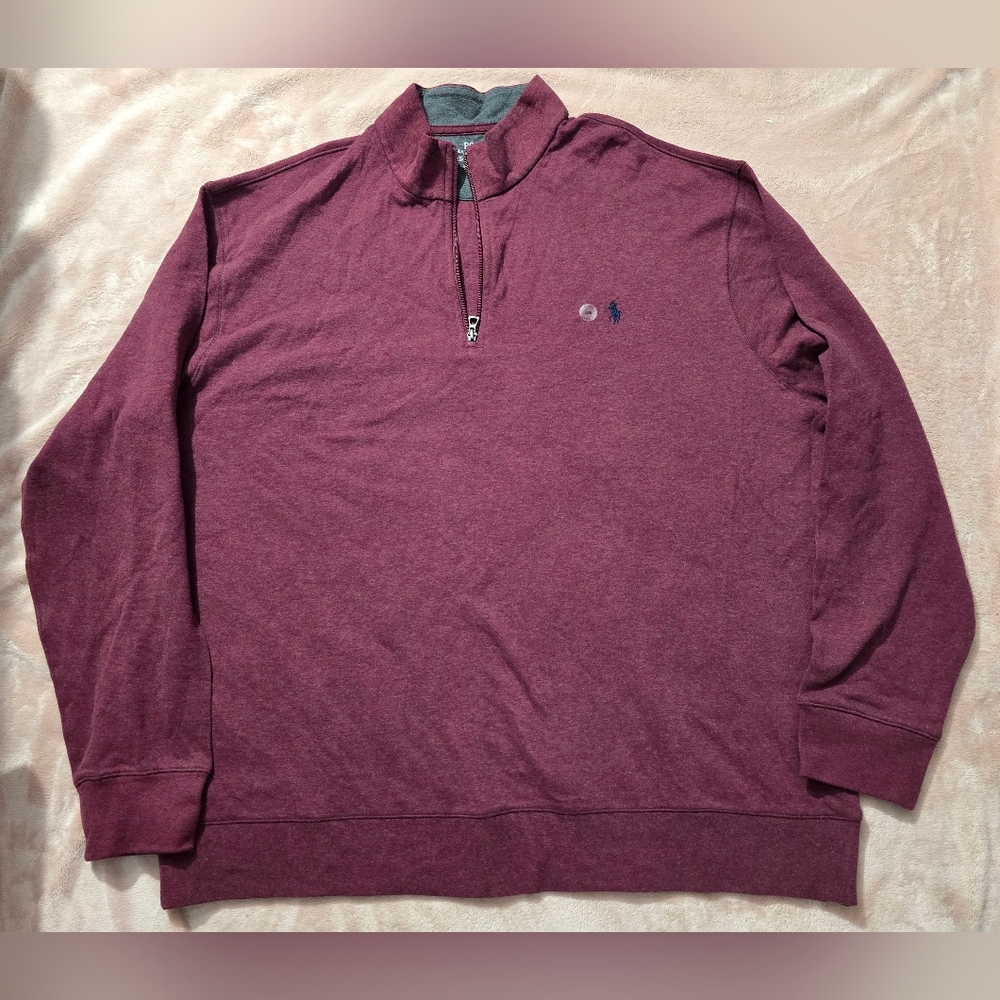 NWT Polo Ralph Lauren Luxury Jersey B&T Quarter Zip Pull Over - Size 2XB